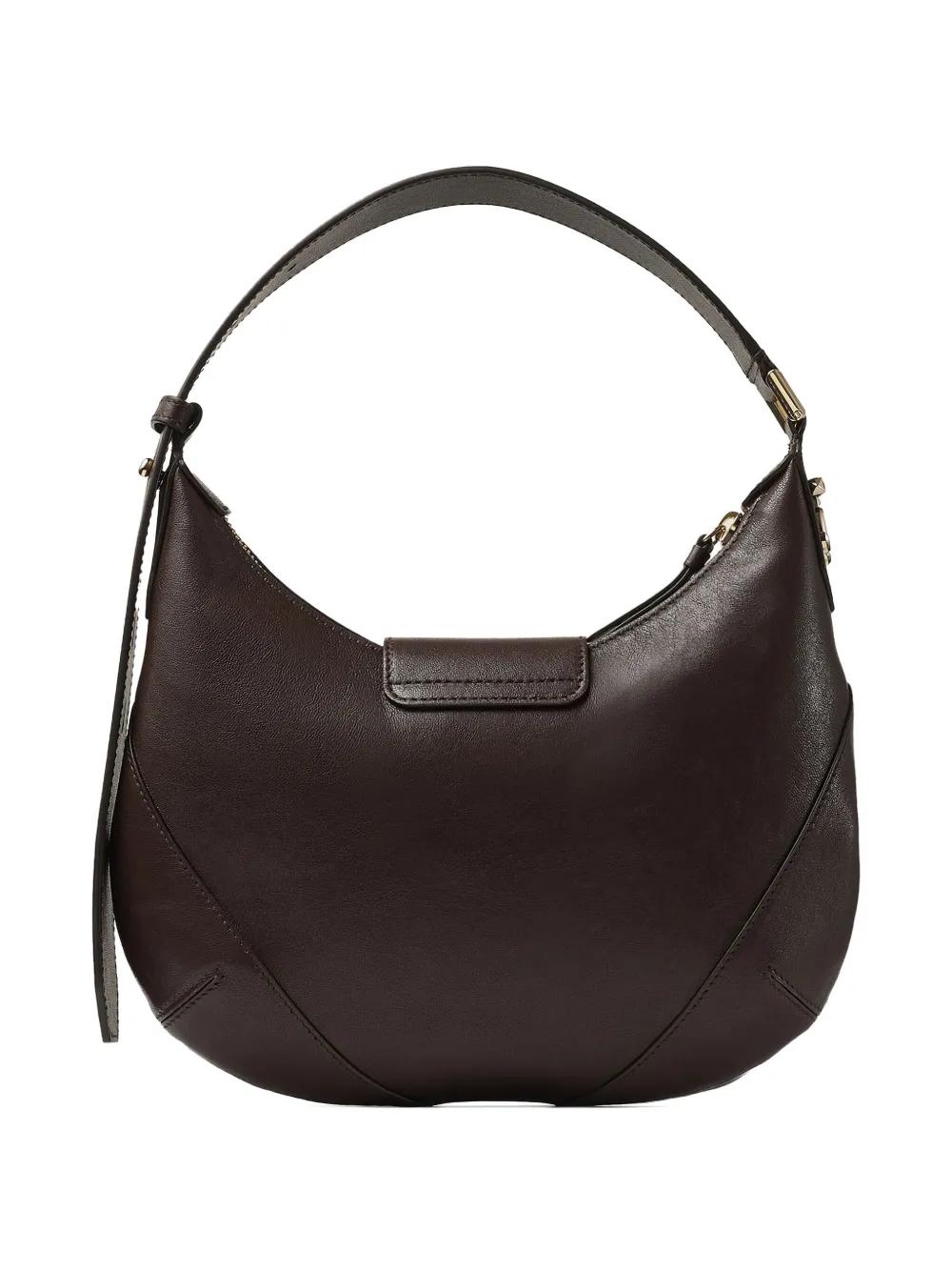 【人気商品★】Jimmy Choo Diamond Soft Hobo ショルダーバッグ Diamond Hobo/M | Black Leather Shoulder Bag | JIMMY CHOO