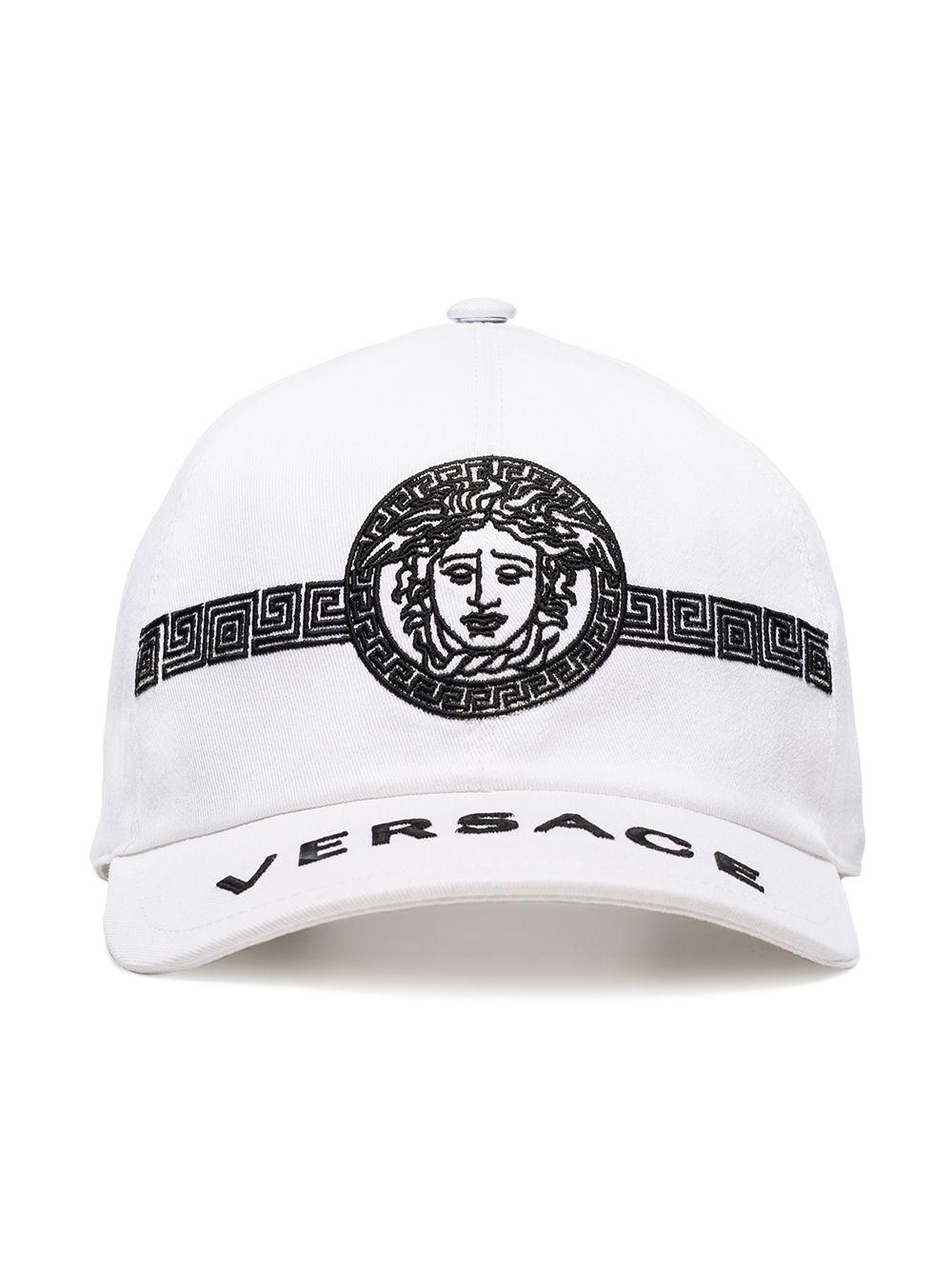 Versace Medusa Logo Baseball Cap in White for Men | Lyst