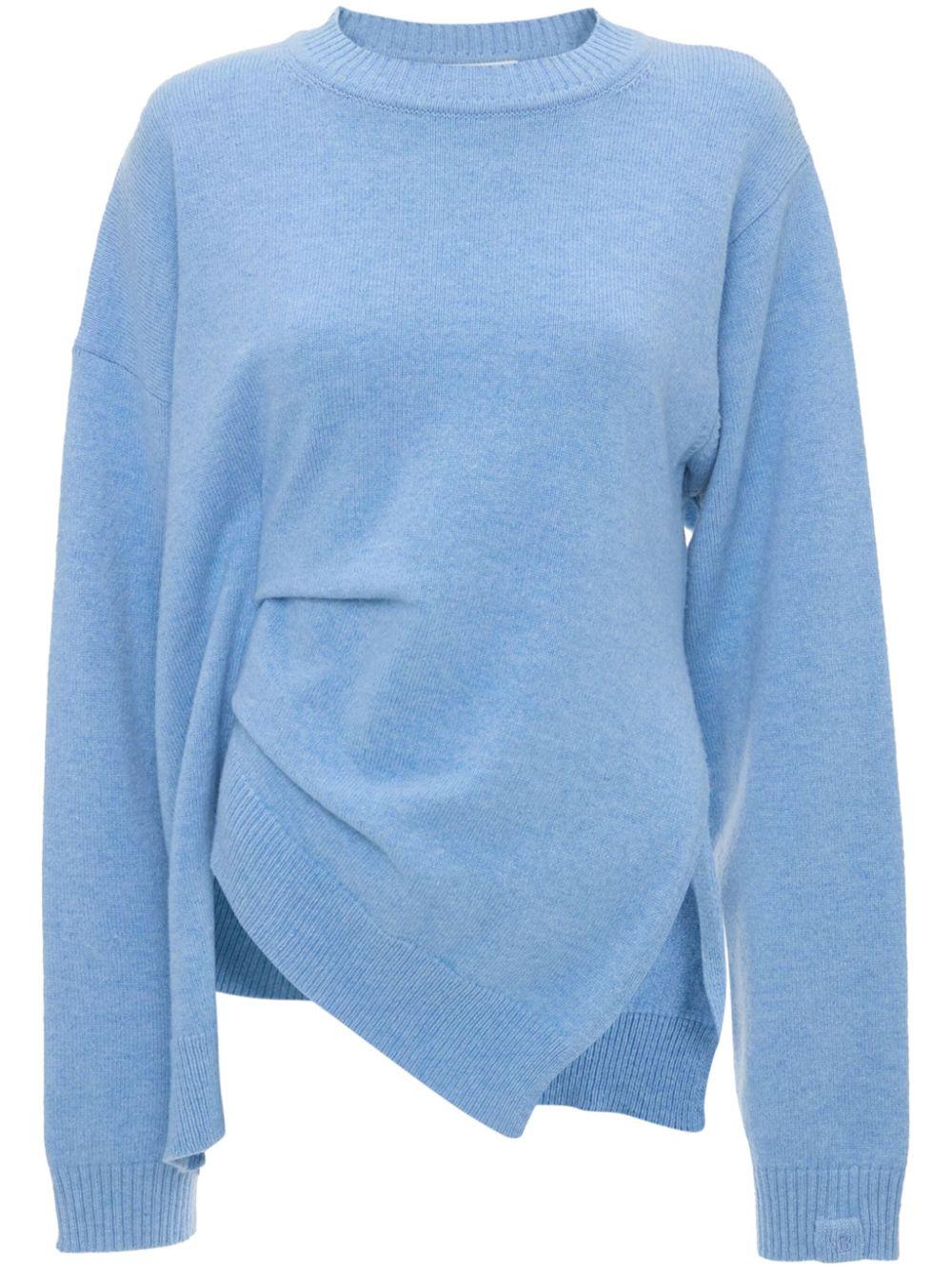 Victoria Beckham レディース ブルー Gathered-detail Sweater 