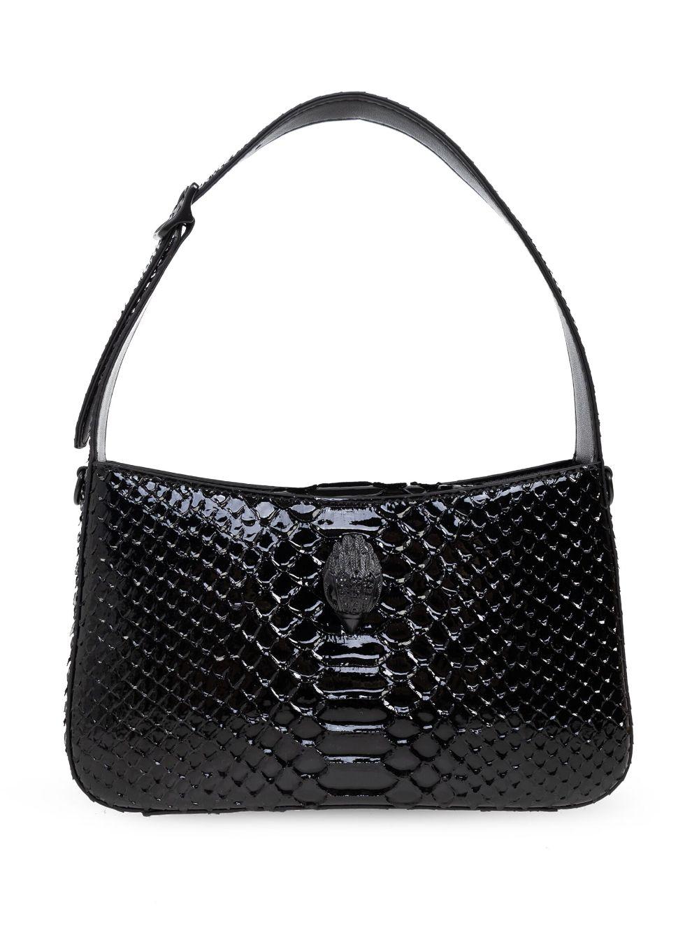 Black crocodile shoulder bag hot sale