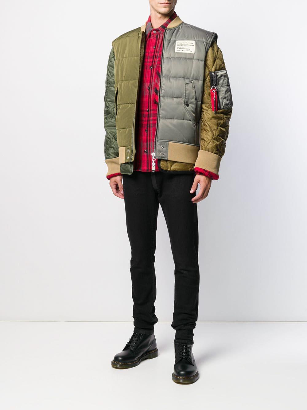 DIESEL W-koslov Panelled Padded Jacket 