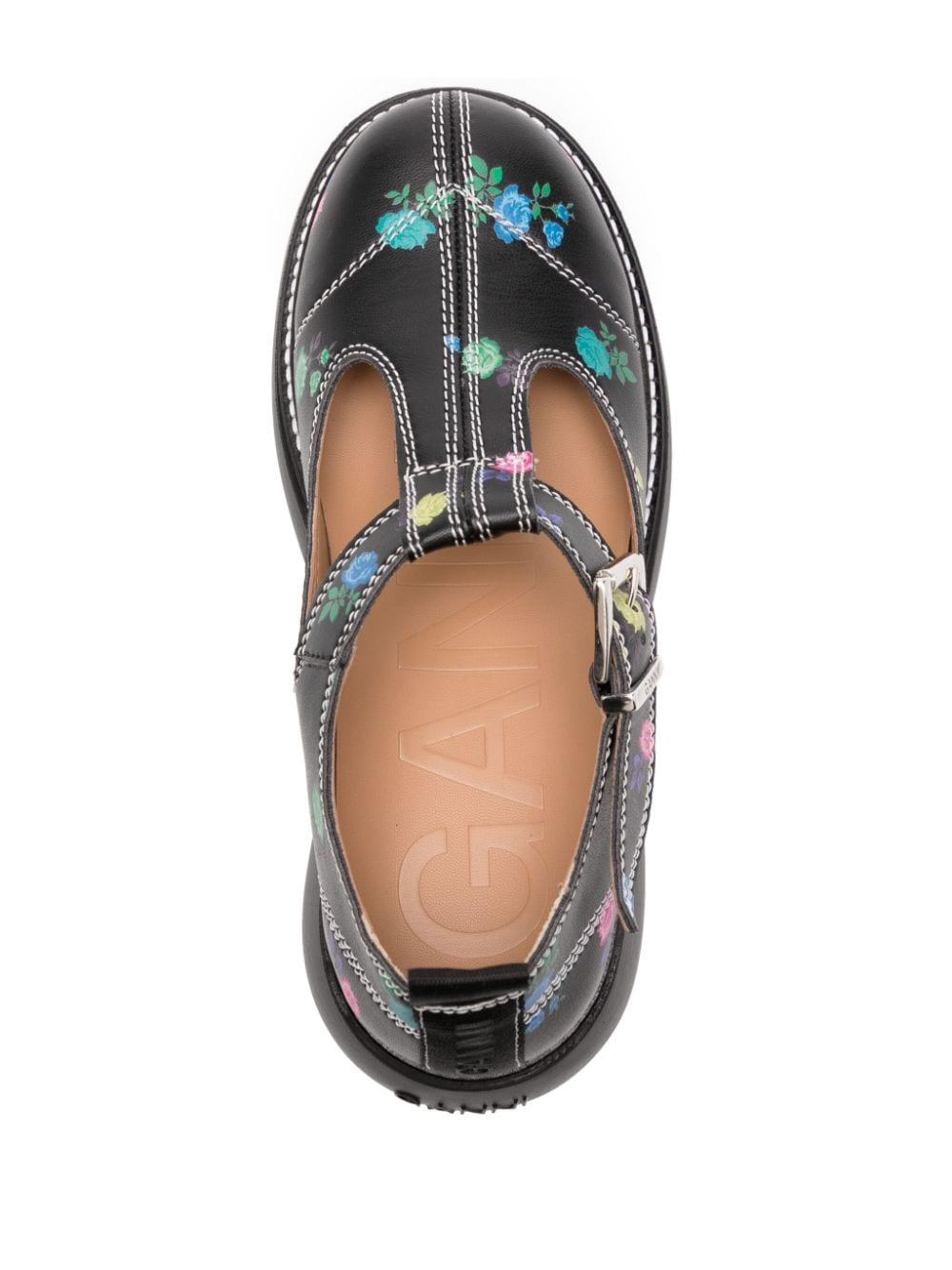 Ganni Flower Everyday Mary Jane Shoes in Black | Lyst Canada