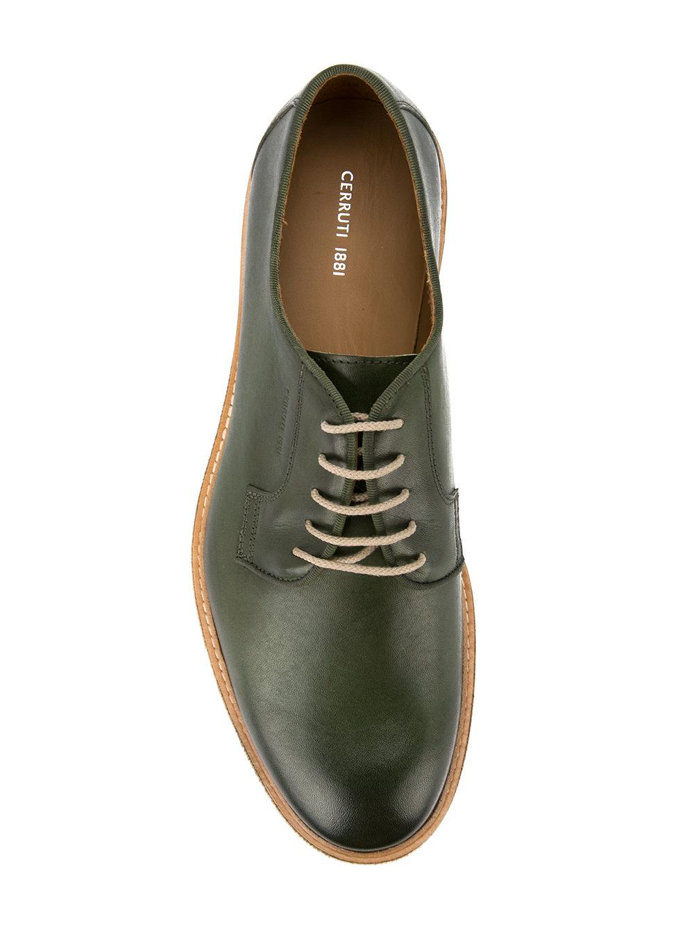 Cerruti 1881 Leather Derby Shoes in Green for Men Lyst Cerruti 1881 Leather Derby Shoes in Green for Men Lyst