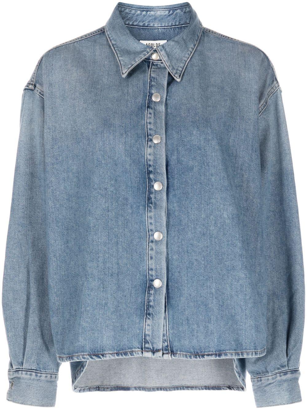 High low hotsell denim top