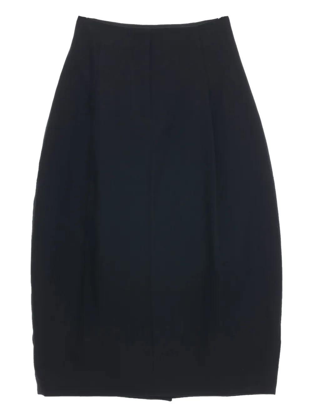 STUDIO NICHOLSON｜SKIRTS (CHILKA 3 BUTTON WRAP SKIRT DAR Studio Nicholson 3 Button Wrap Skirt - ShopStyle