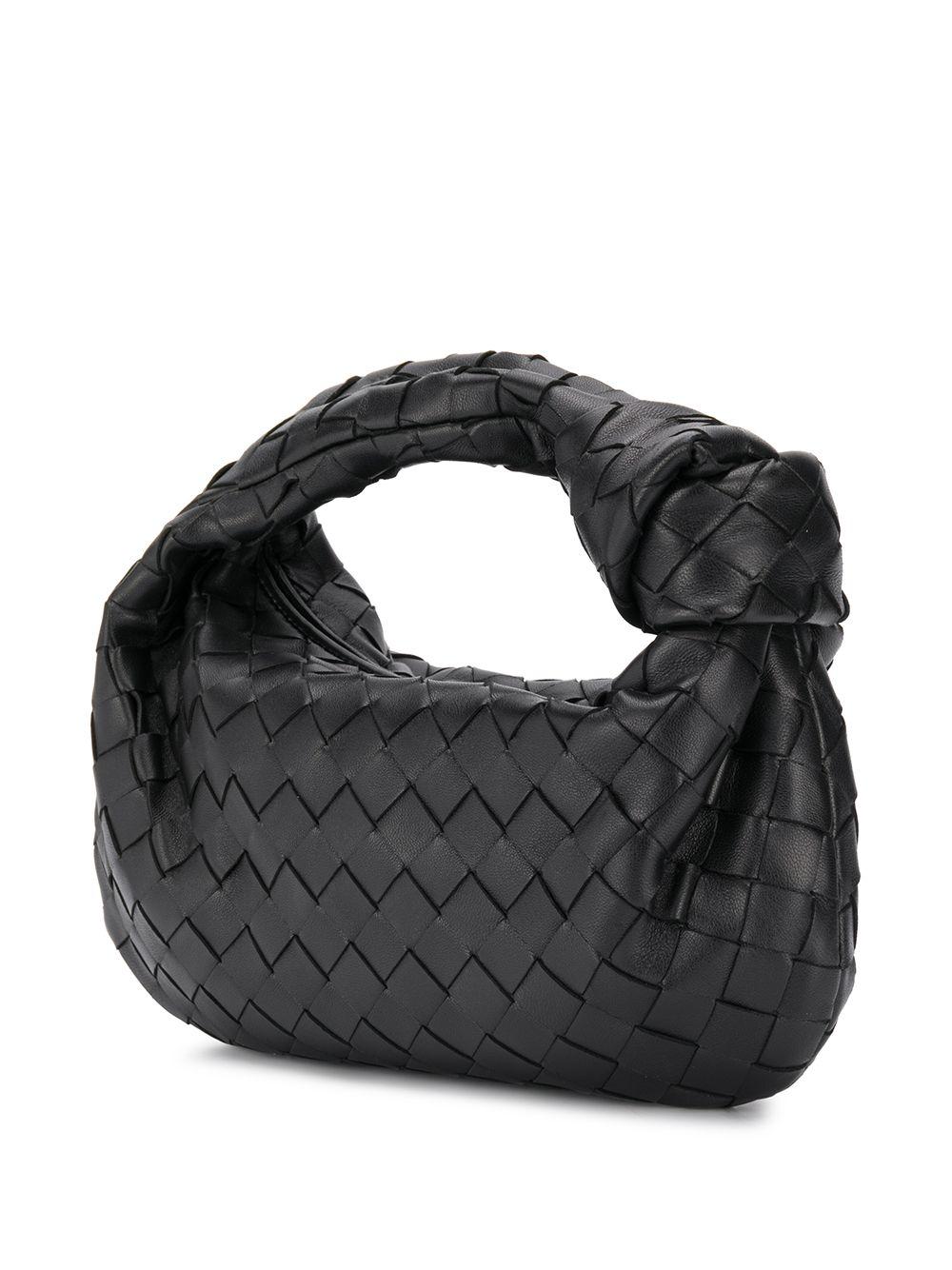 Bottega Veneta Leather Mini Jodie Shoulder Bag in Nero/ Gold (Black ...