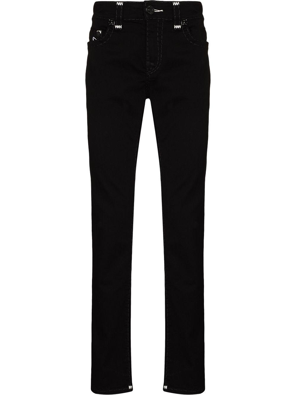 True Religion Rocco Super T Logo-stitch Skinny Jeans in Black for Men ...