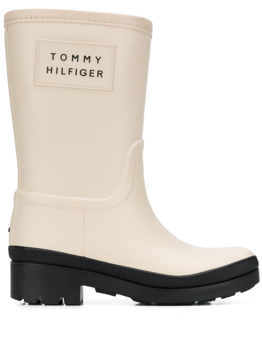 tommy hilfiger short rain boots