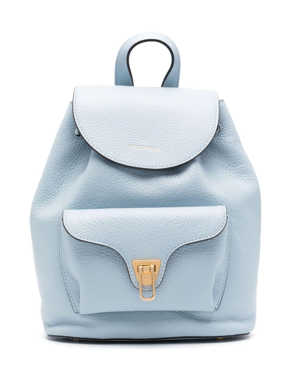 Coccinelle Beat Soft Leather Backpack in Blue Lyst Australia
