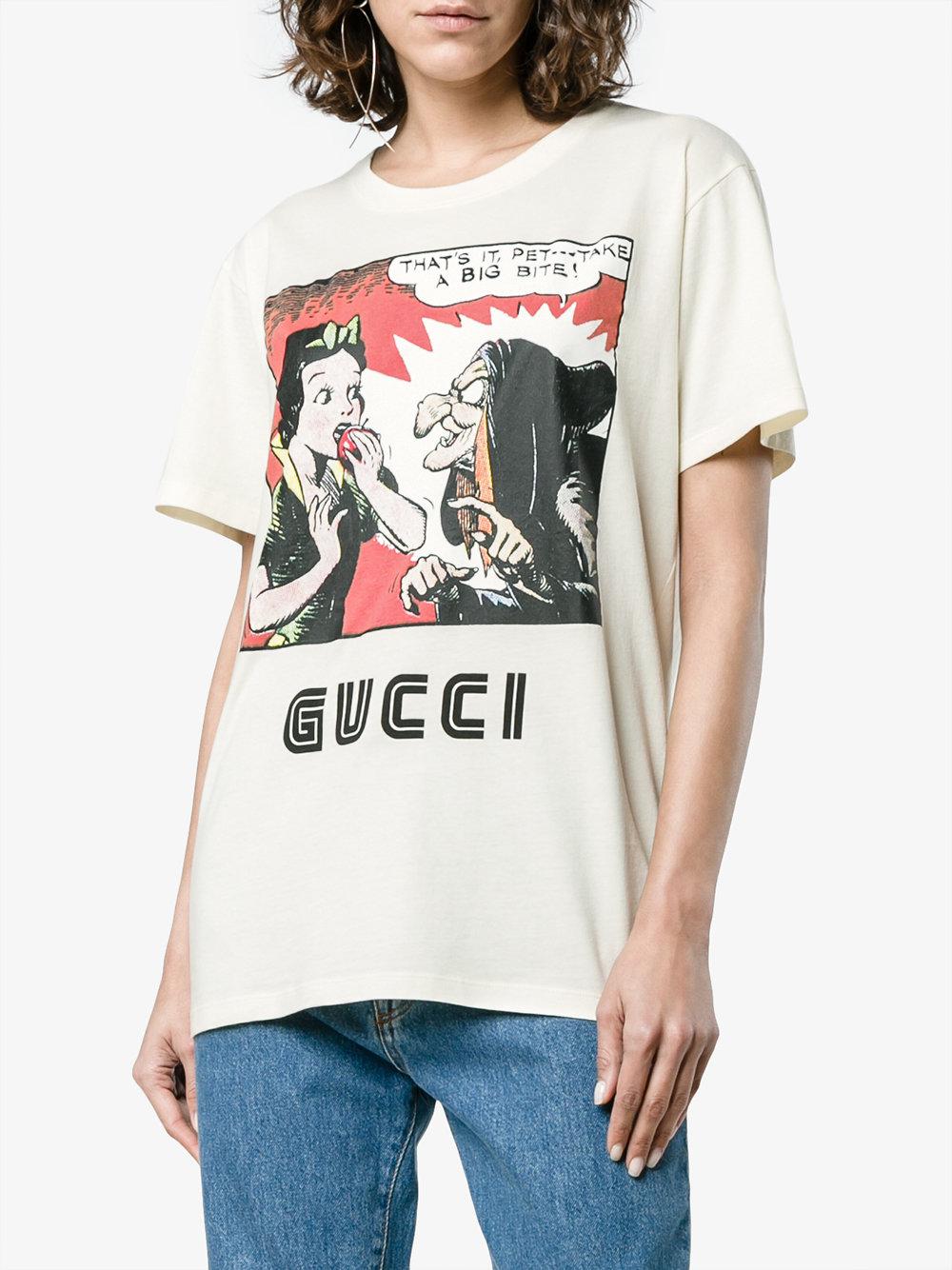 Gucci Snow White Print T Shirt | Lyst