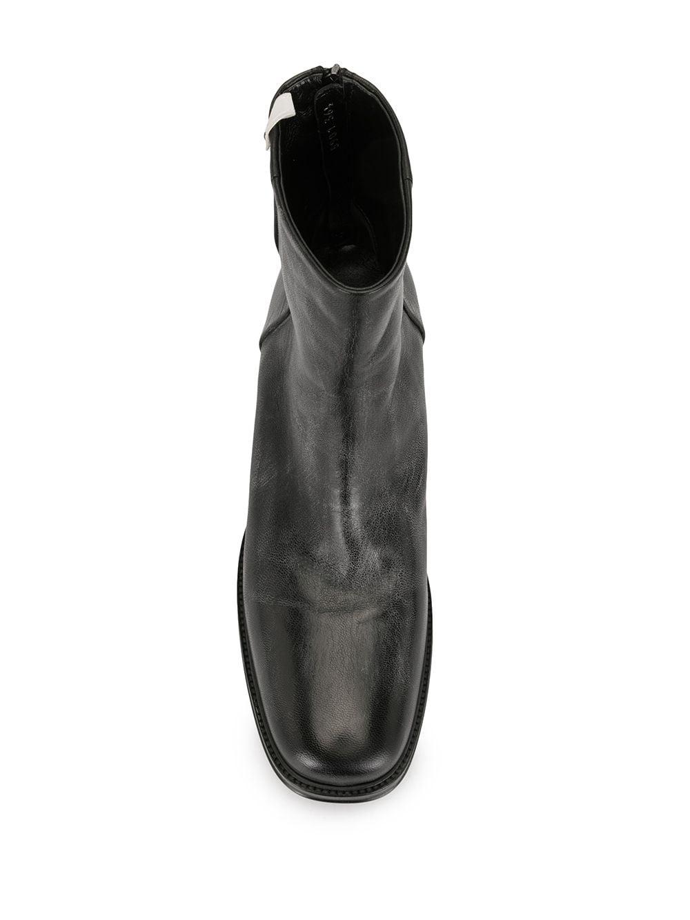 Premiata Leather Panosh Block-heel Ankle Boots in Black | Lyst