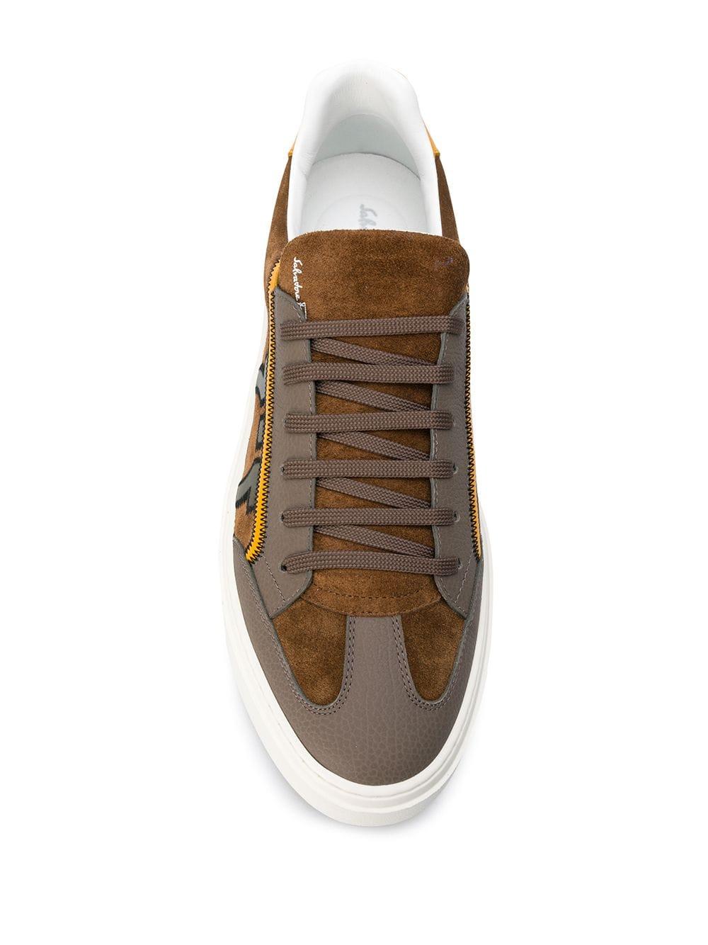 Ferragamo Borg 5 Sneakers in Brown for Men Lyst