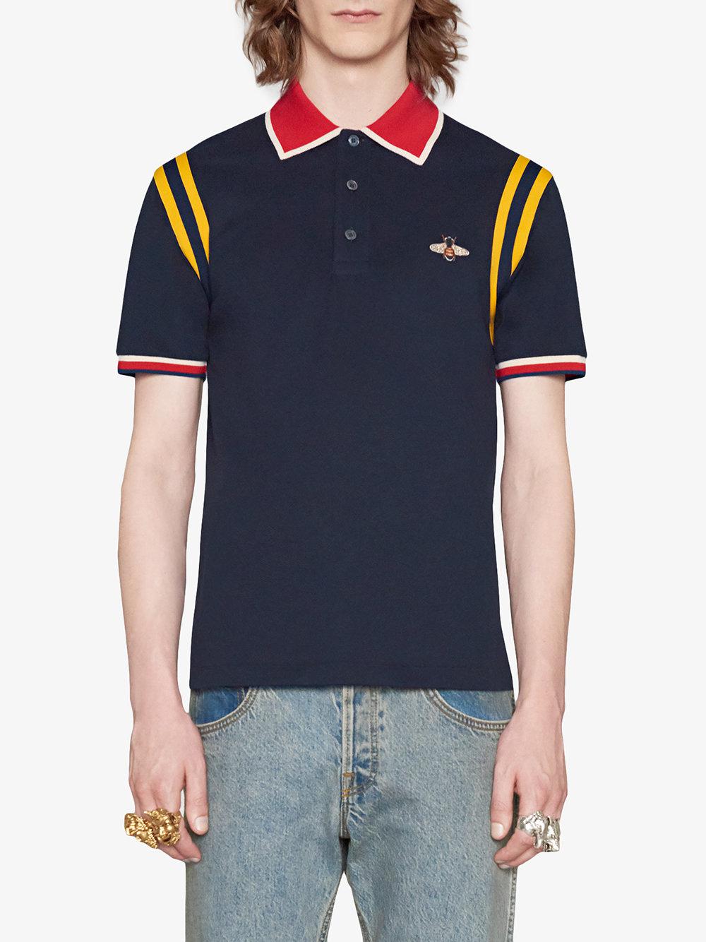 gucci navy polo