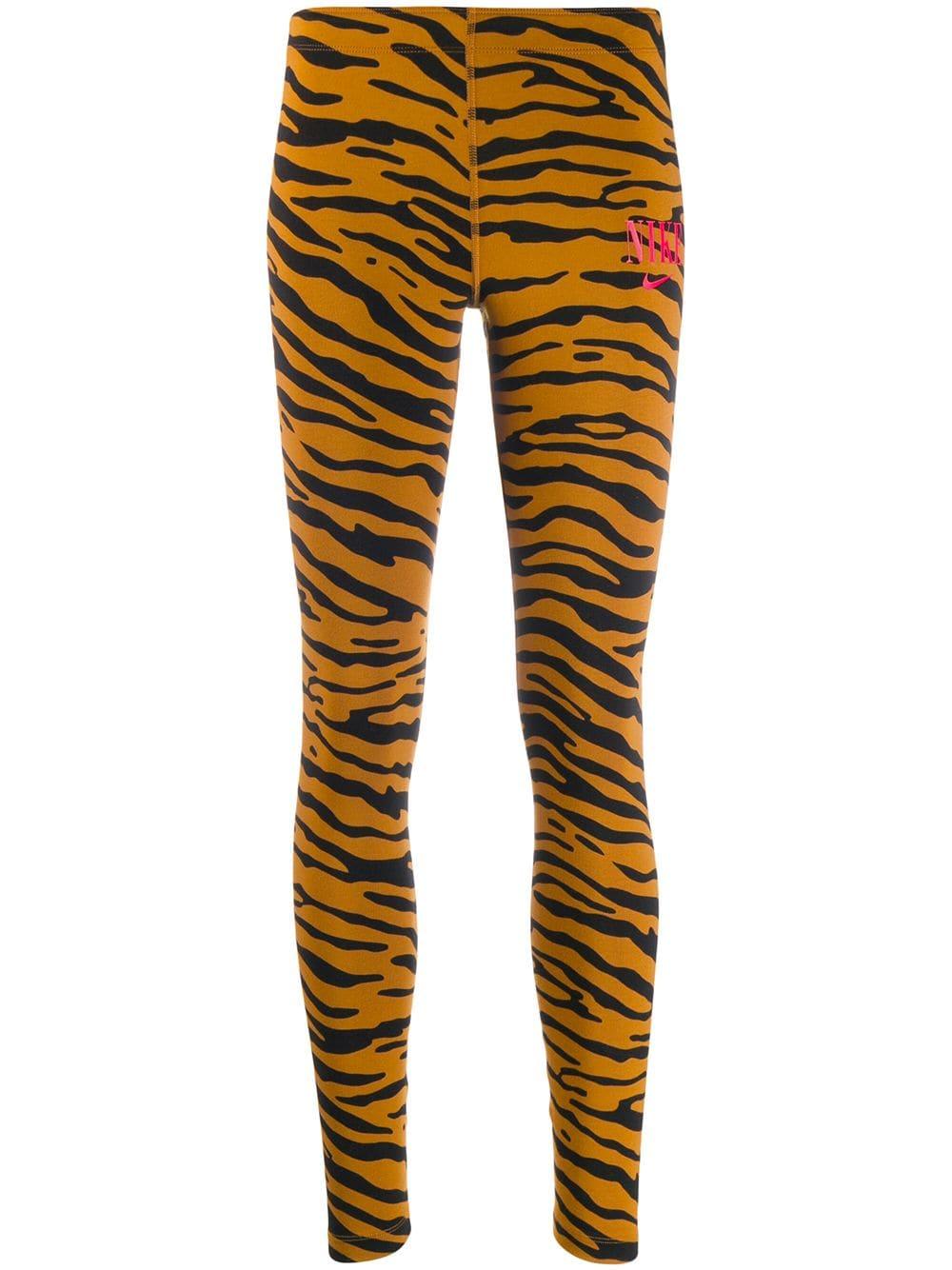 Nike Tiger Print leggings in Brown | Lyst