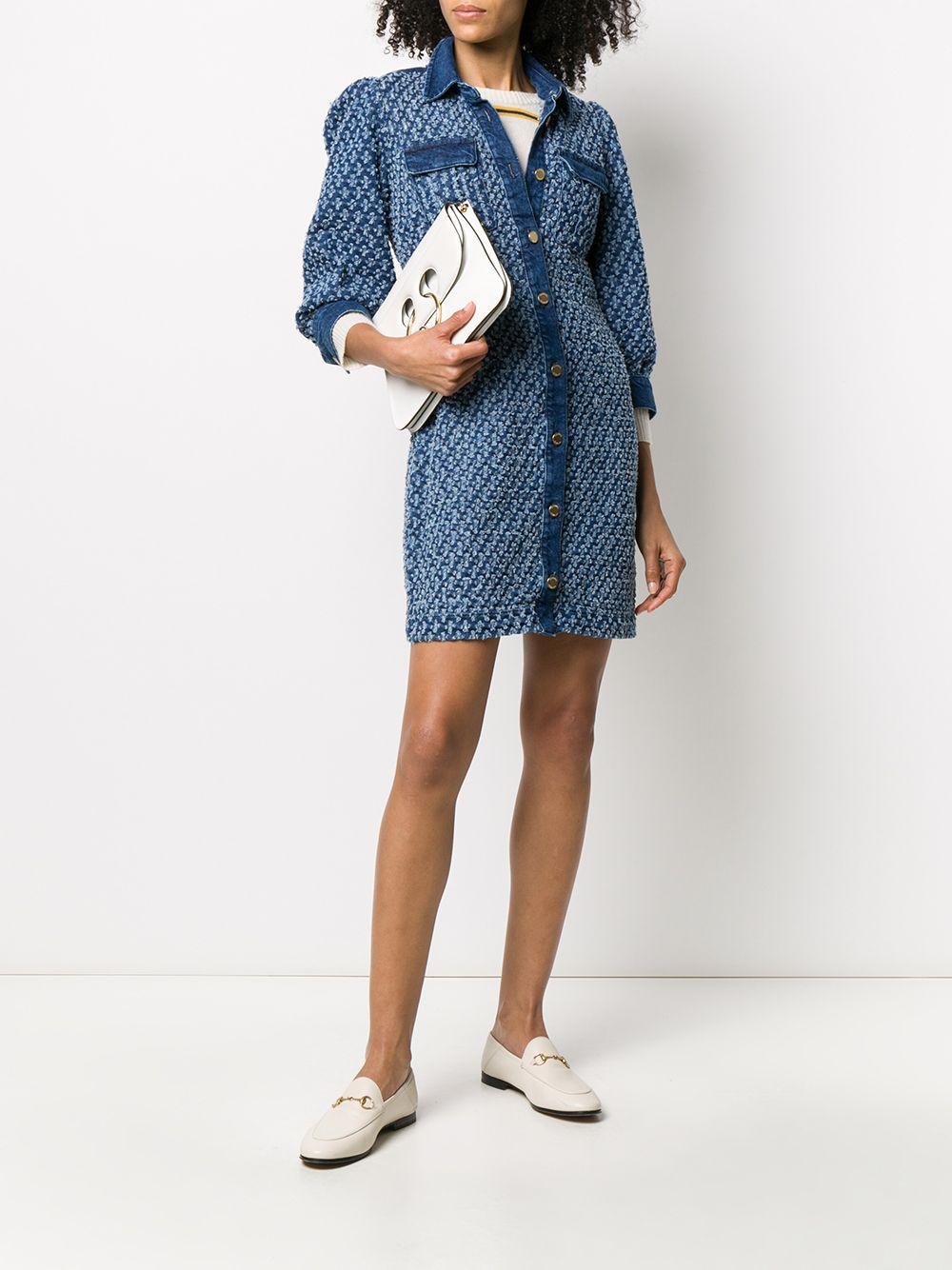 Vada Puff Sleeve Denim Dress 