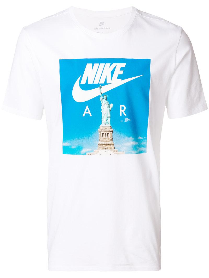 Nike Cotton Statue Of Liberty Print Sportswear T-shirt in White for Men |  Lyst UK
