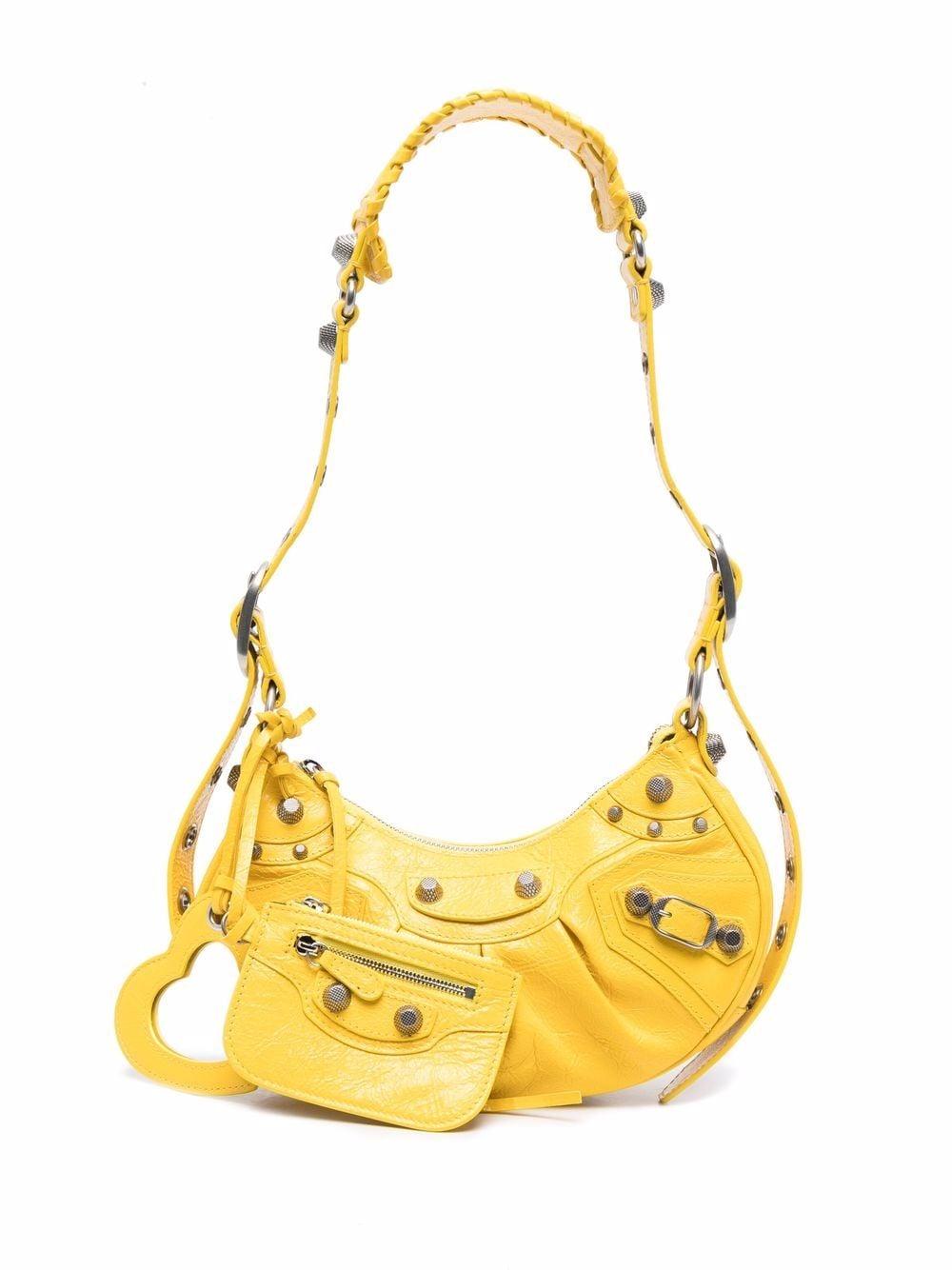 Balenciaga Leather Le Cagole Xs Shoulder Bag in Yellow | Lyst