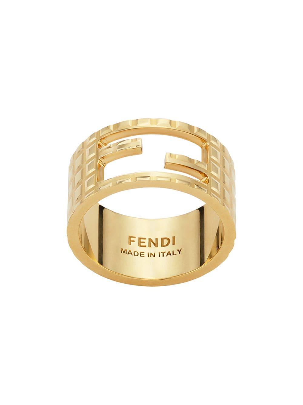Fendi Baguette Ring in Gold (Metallic) - Lyst