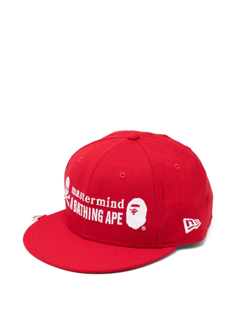 Mastermind Japan X A Bathing Ape Logo-Embroidered Cap for Men