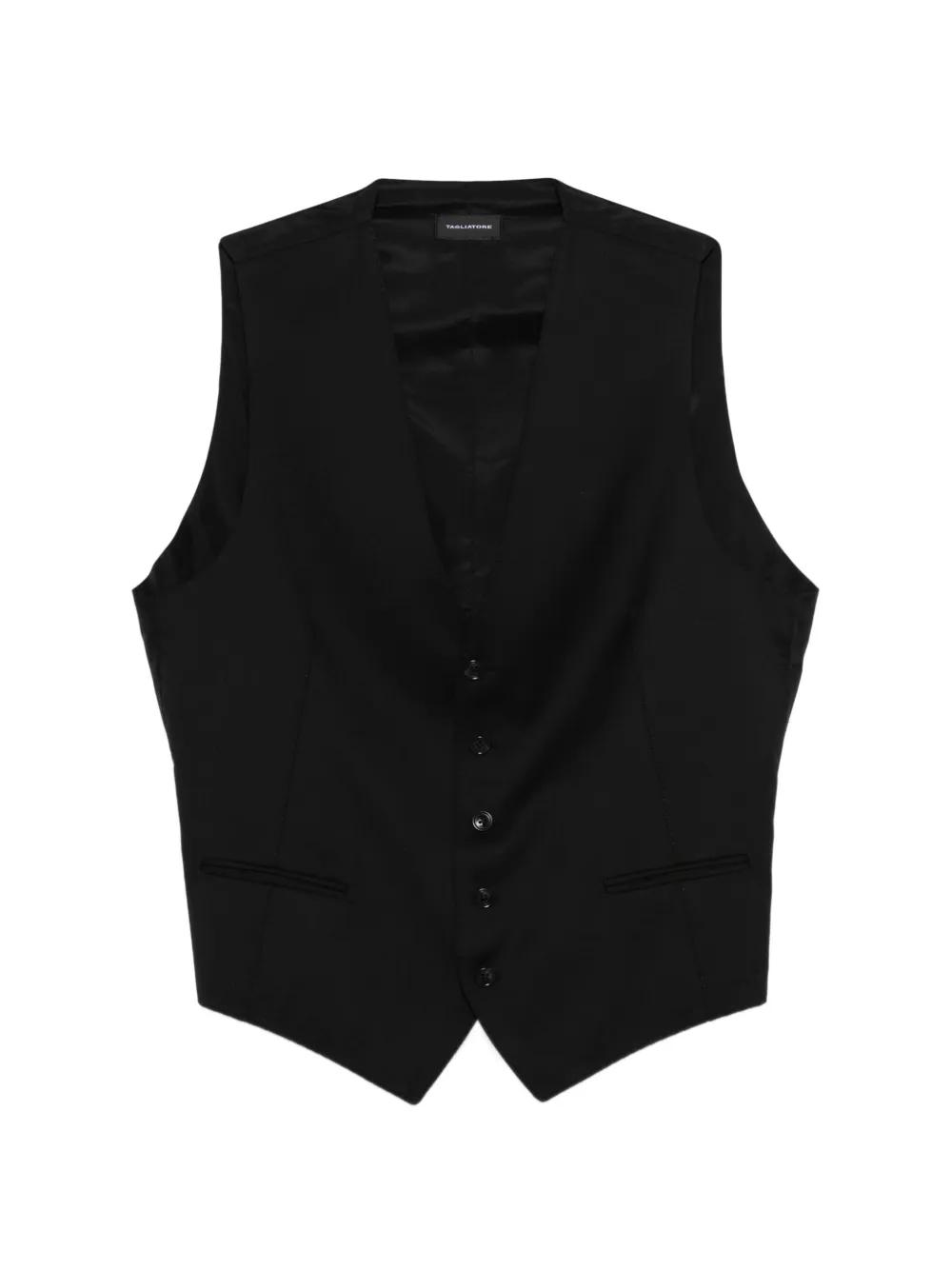 メンズ Tagliatore ウェルトポケット ベスト ブラック | Lyst