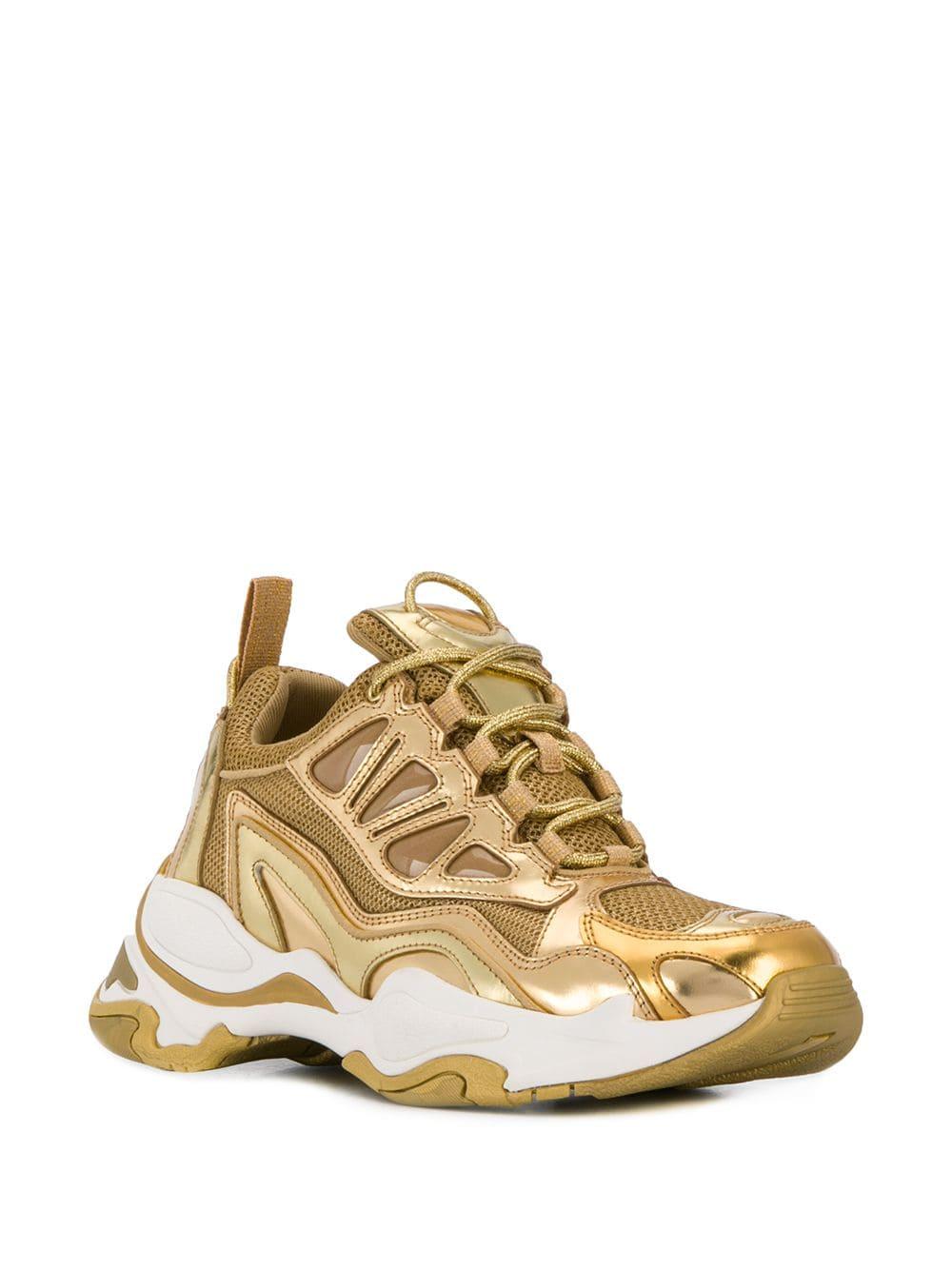 Sandro Rubber Astro Trainers in Gold (Metallic) - Lyst