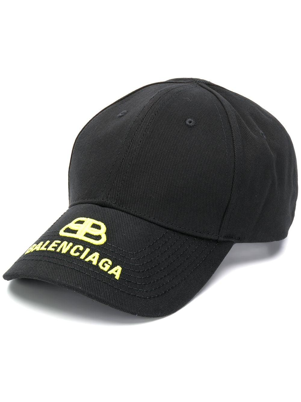 Balenciaga Bb Logo Baseball Cap in Black for Men | Lyst