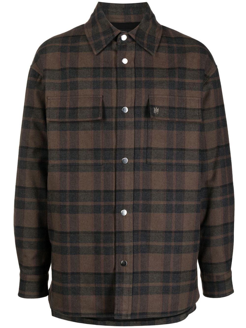 Amiri Plaidcheck Flannel Shirt Jacket in Black for Men Lyst