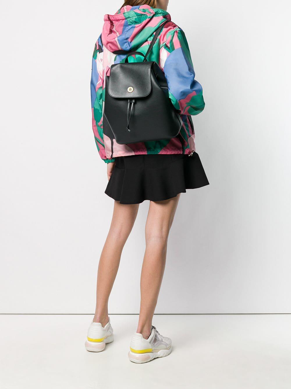 drawstring monogram tommy backpack