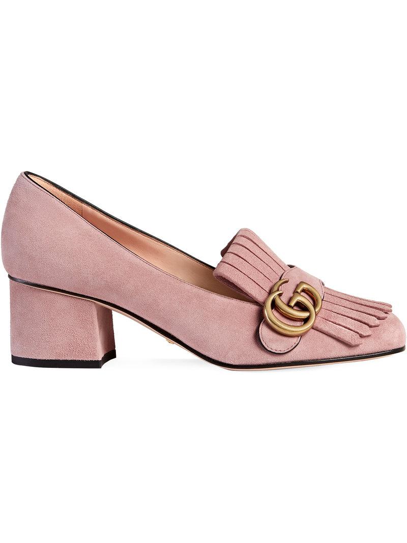 Gucci suede cheap heels