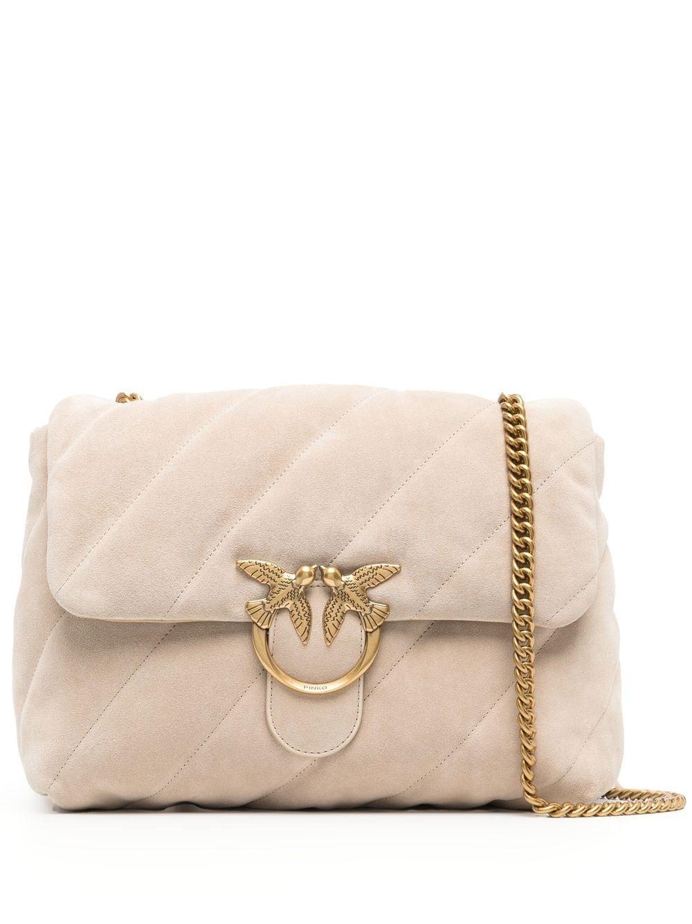 Pinko Maxi Big Love Puff Quilted Shoulder Bag in Natural | Lyst