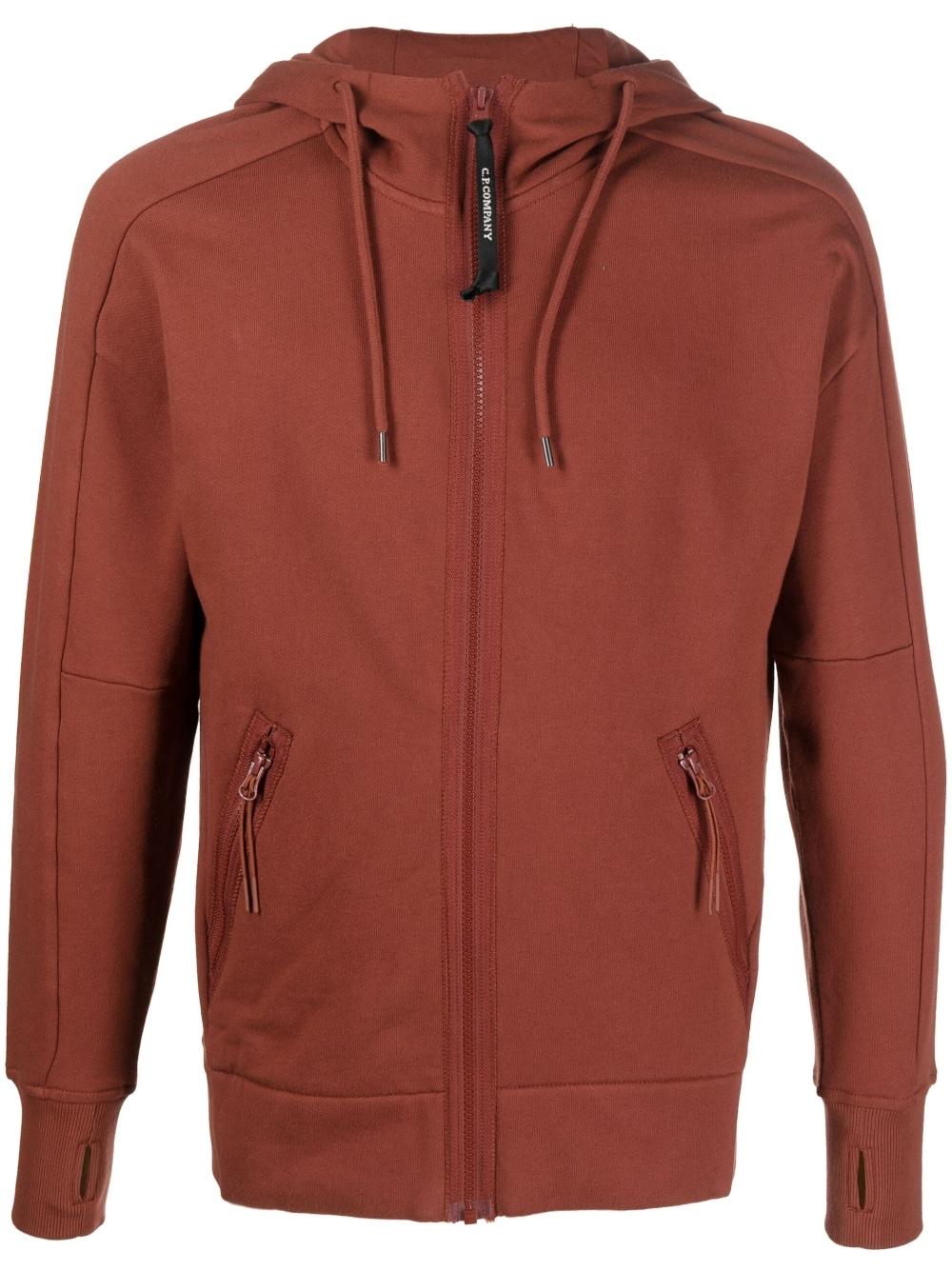 C.P. Company Goggle-detail Zip-up Hoodie in Red for Men | Lyst