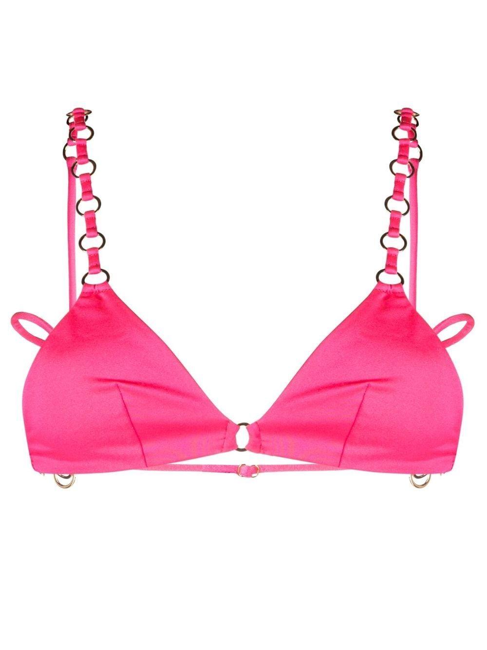 Agent Provocateur Ashia Satin Bikini Top in Pink | Lyst