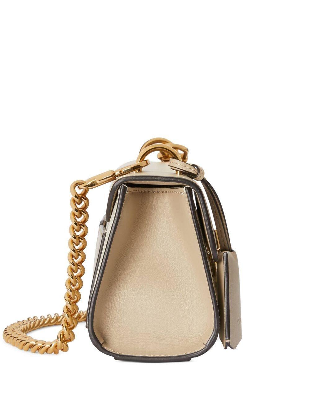 Gucci Padlock Mini Shoulder Bag in Natural