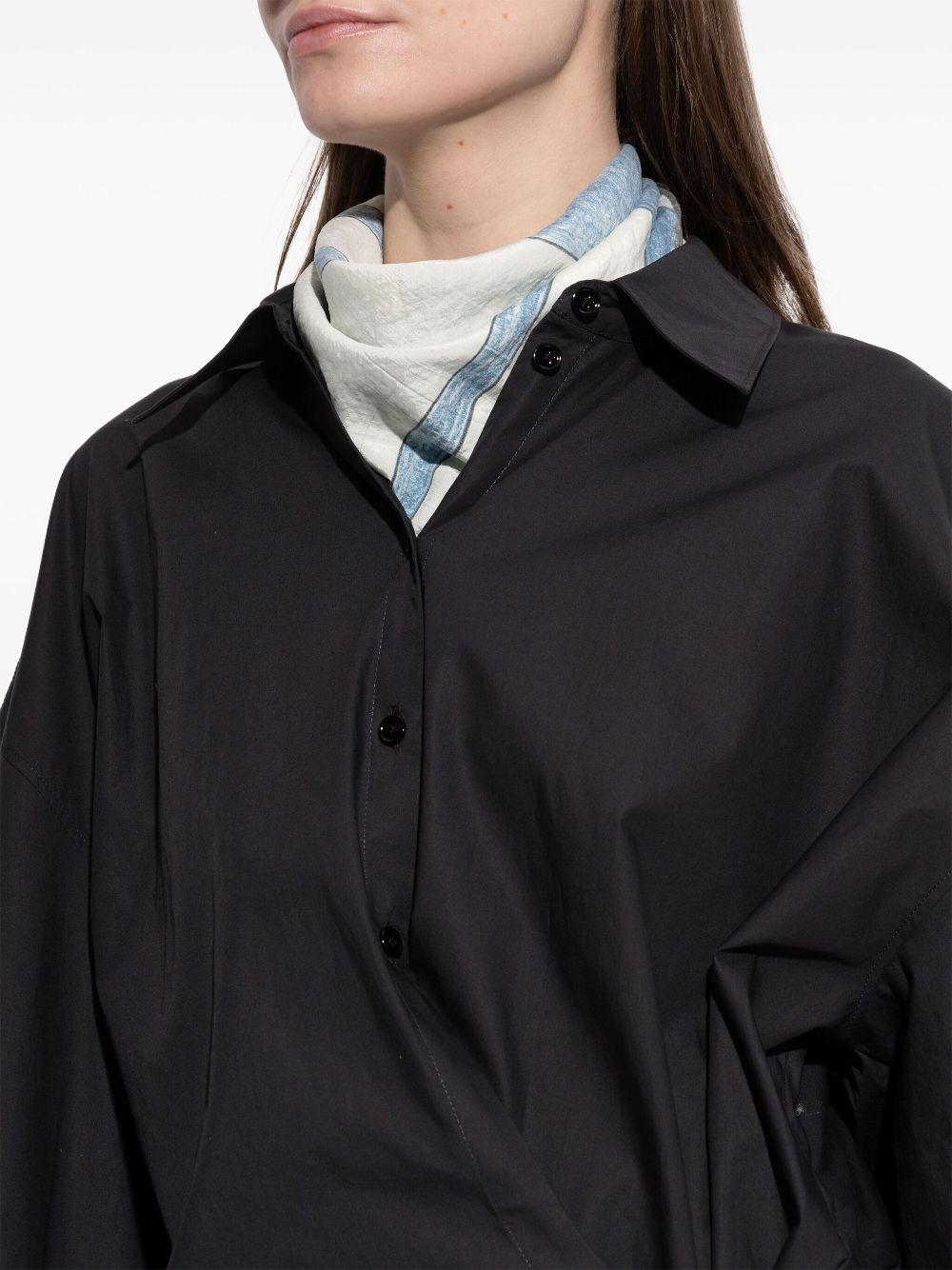 LEMAIRE ルメール トロンプ・ルイユ スカーフ ブラック LEMAIRE / unisex WRAP SCARF | LA VILLA ROUGE