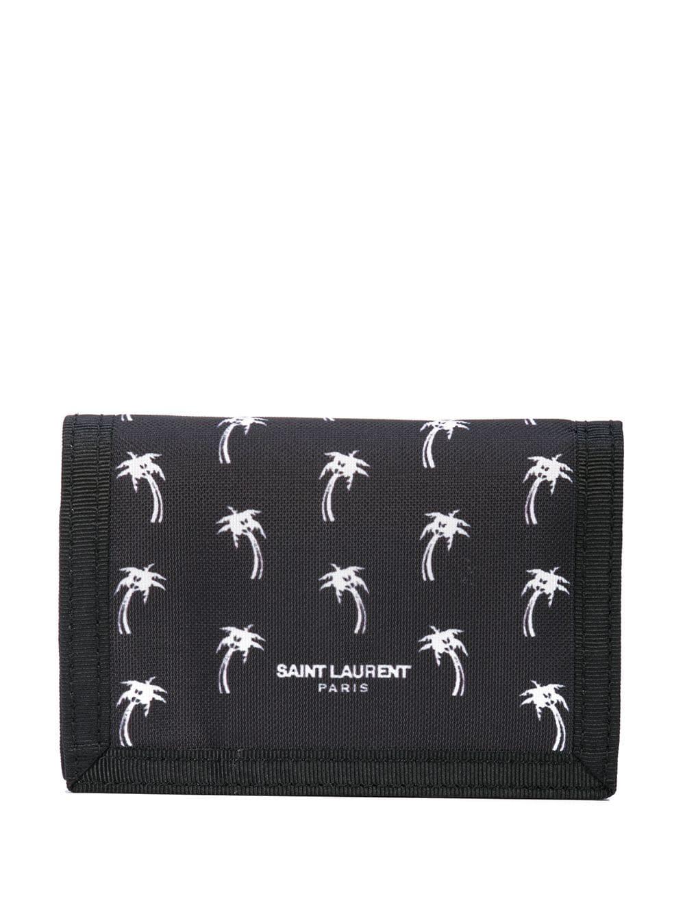 saint laurent palm tree card holder