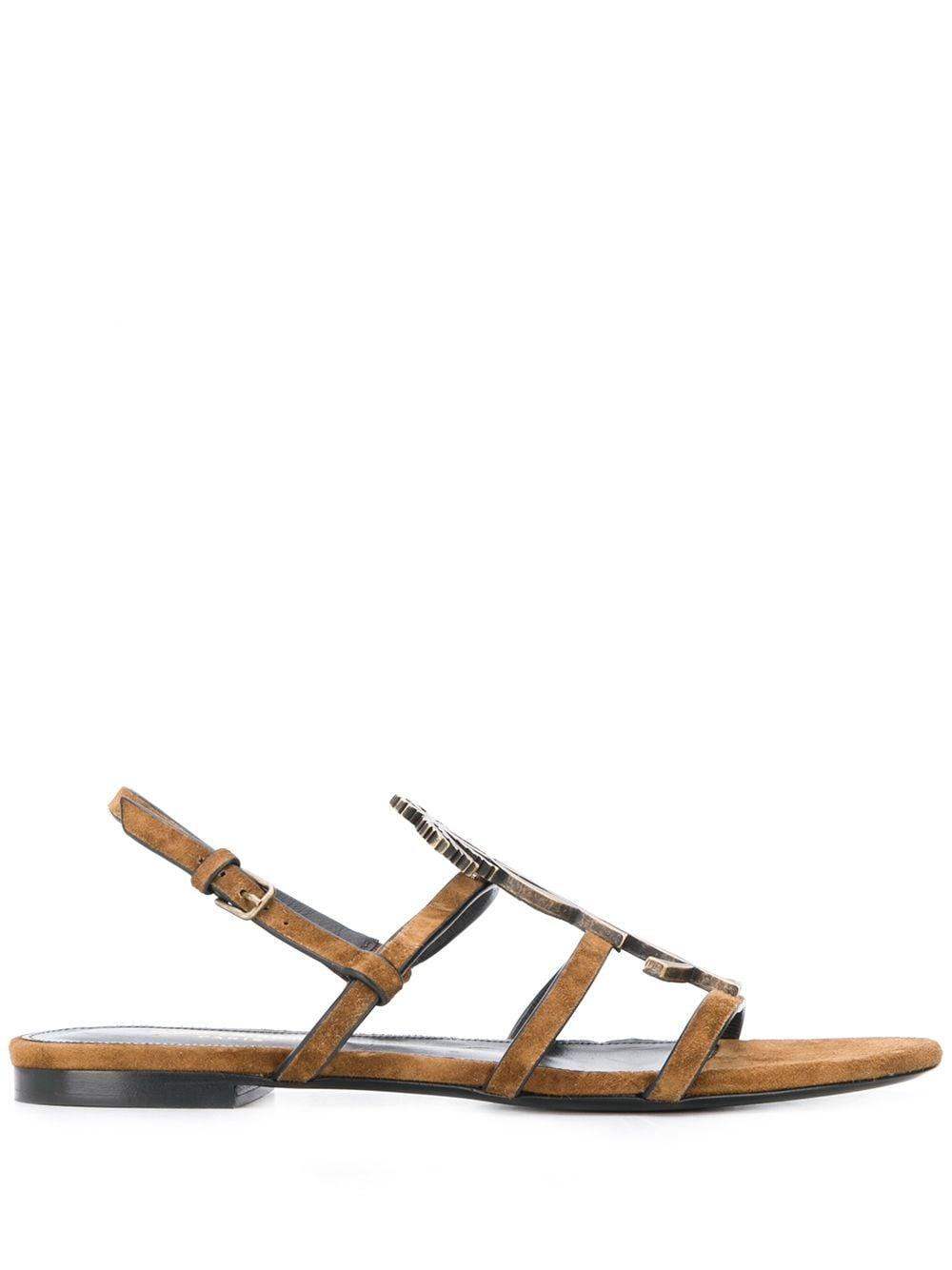 saint laurent cassandra sandals flat