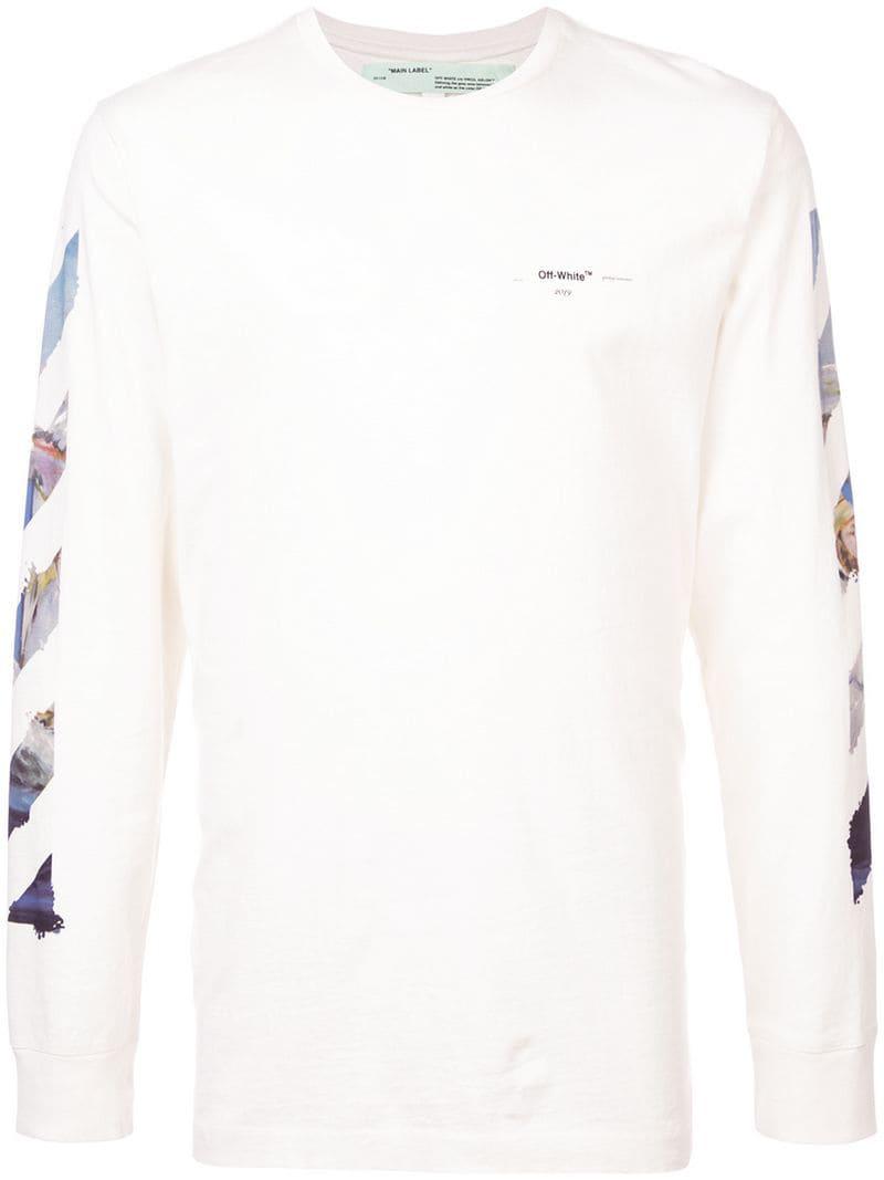Off-White c/o Virgil Abloh Cotton Diag Multicoloured Arrows L/s T-shirt in  White for Men | Lyst