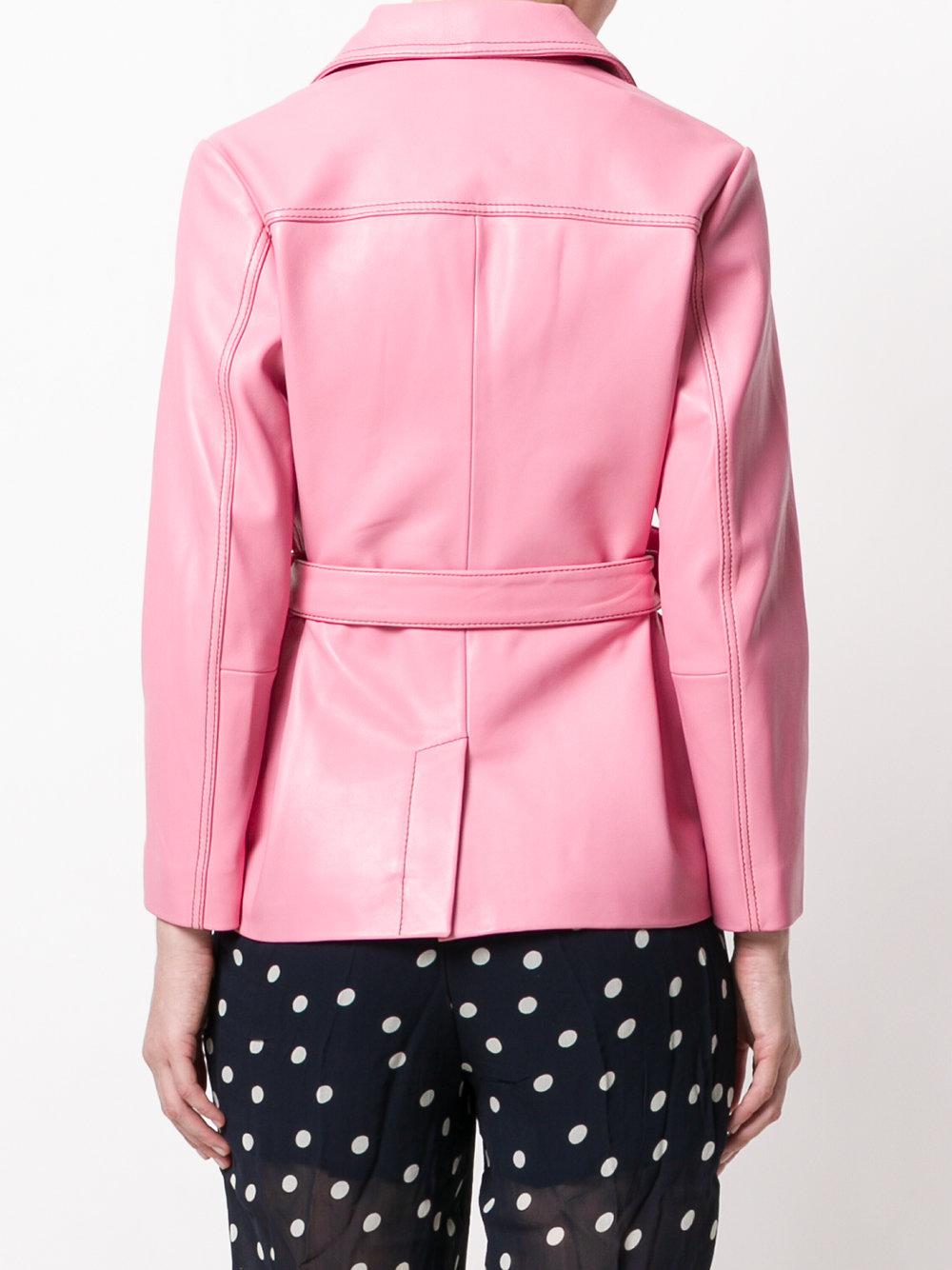 Ganni Passion Leather Jacket in Pink & Purple (Pink) - Lyst