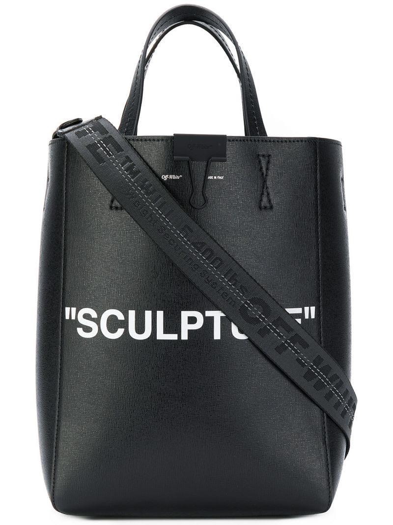 Off-White Sculpture Leather Shoulder Bag (£790) ❤ liked on