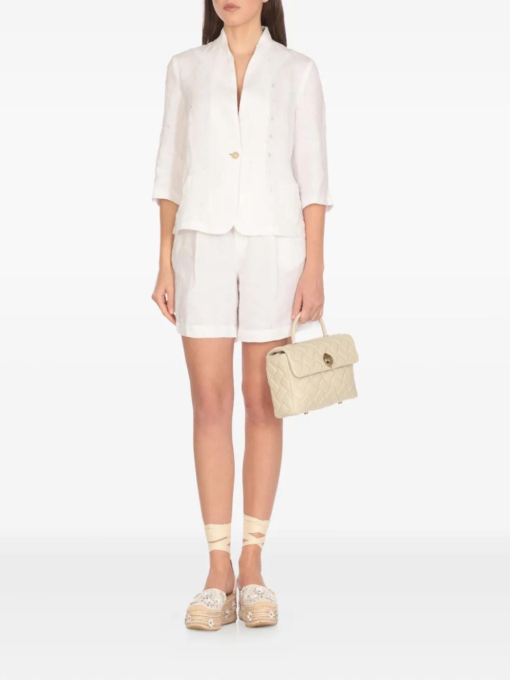 ショートパンツ 120% LINO Woman Short White 32ALBLIW29Q2000G331S00 S0050R 120% Lino Shorts for Women | Online Sale up to 78% off | Lyst
