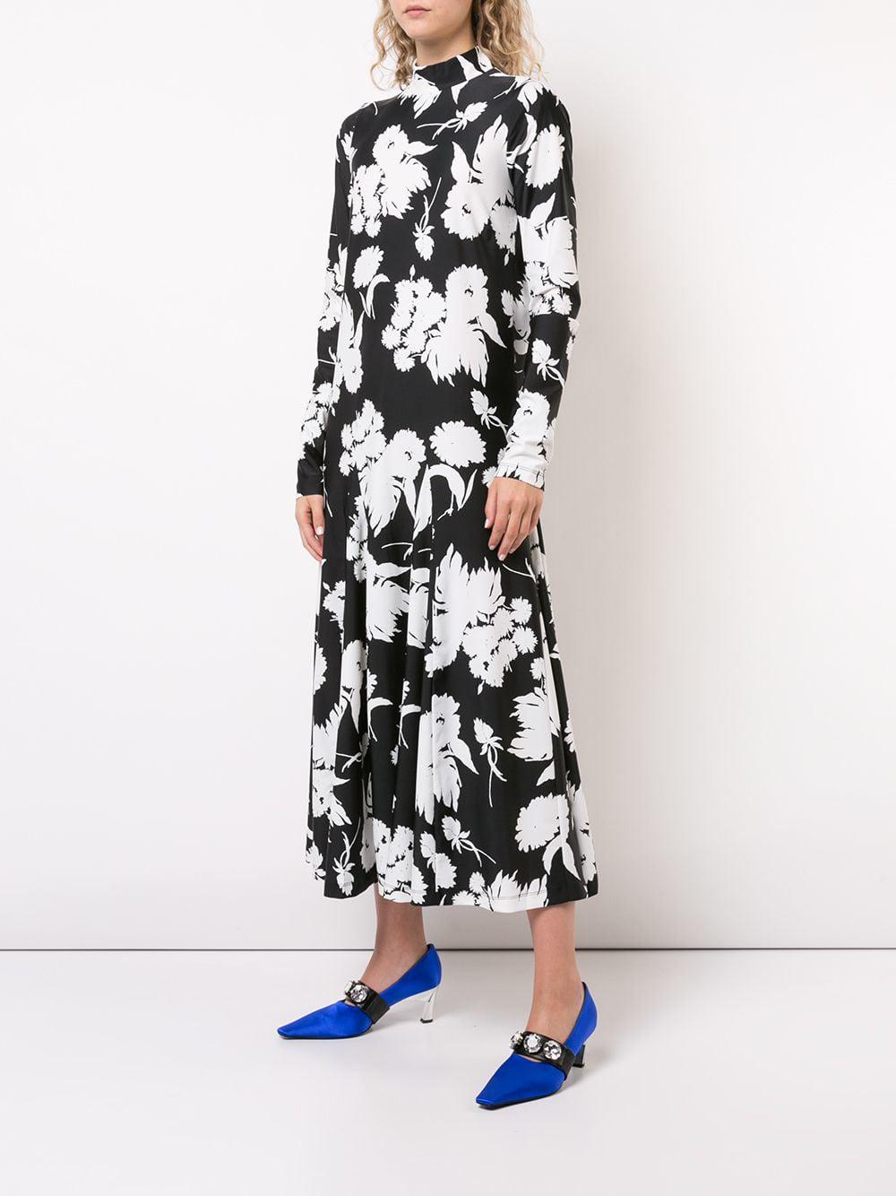 turtleneck floral dress