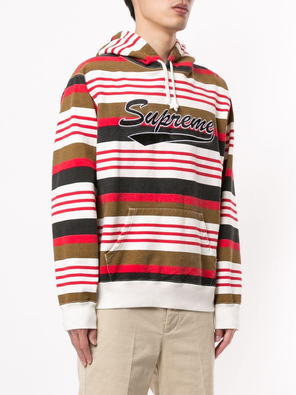 supreme hoodie striped