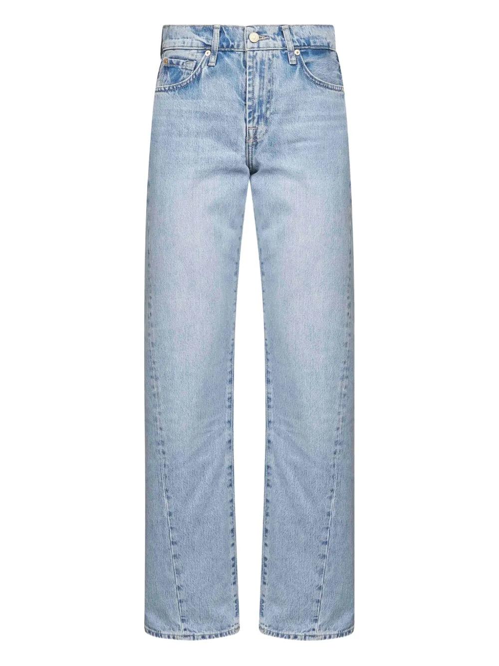 デニム・ジーパン SEVEN FOR ALL MANKIND JEANS (JSWBV64PEG WHITE) Luxe Performance Slimmy Clean Pocket In White | 7 For All