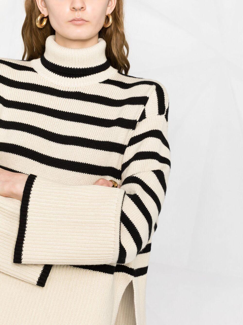 striped roll neck