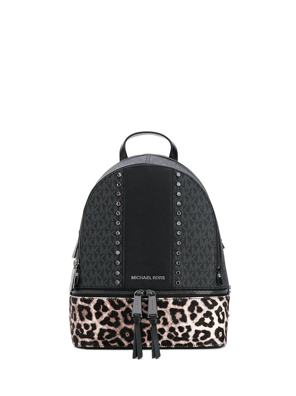 leopard michael kors backpack