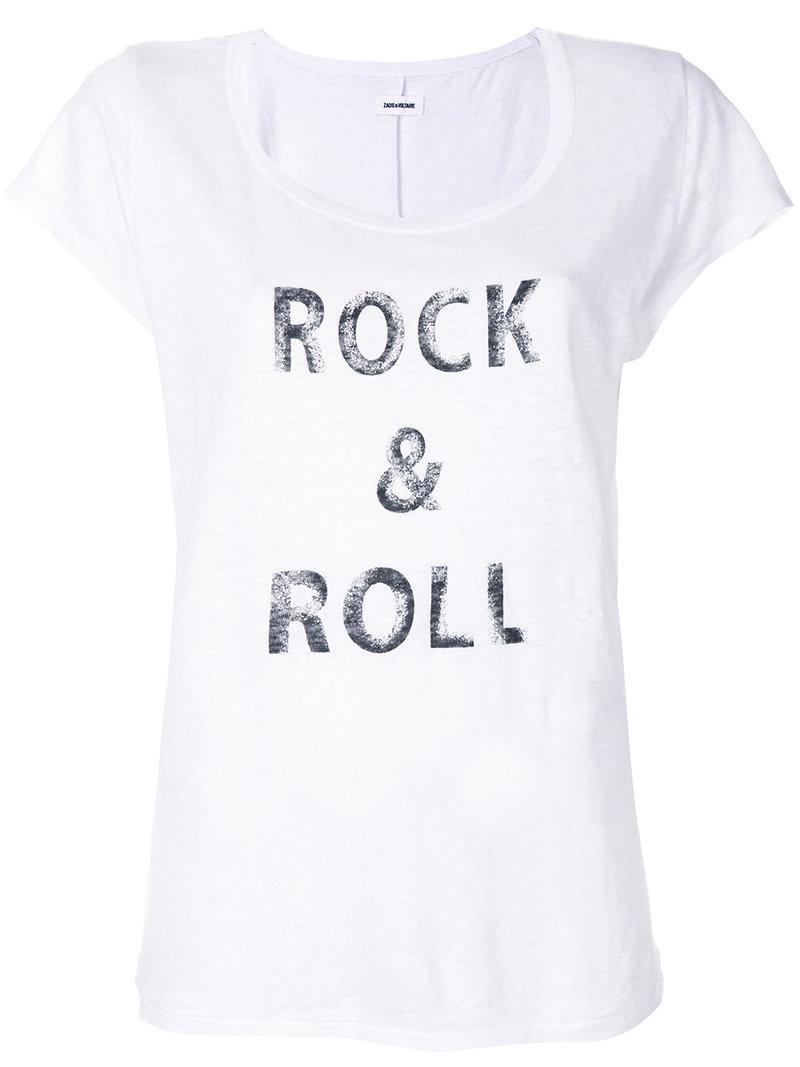 Zadig & Voltaire Rock And Roll T-shirt in White | Lyst