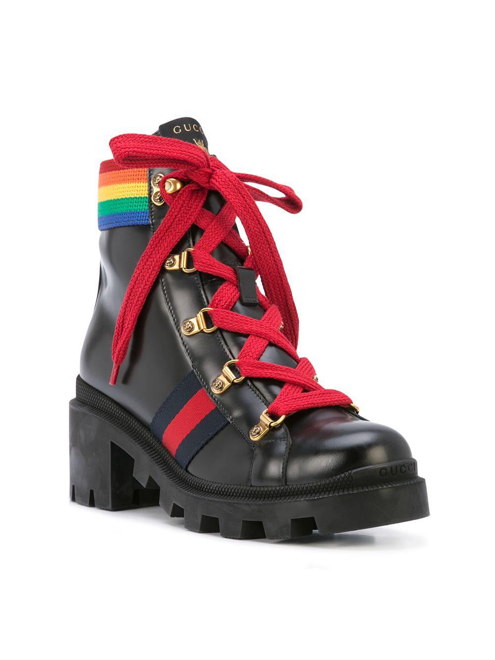 gucci black combat boots