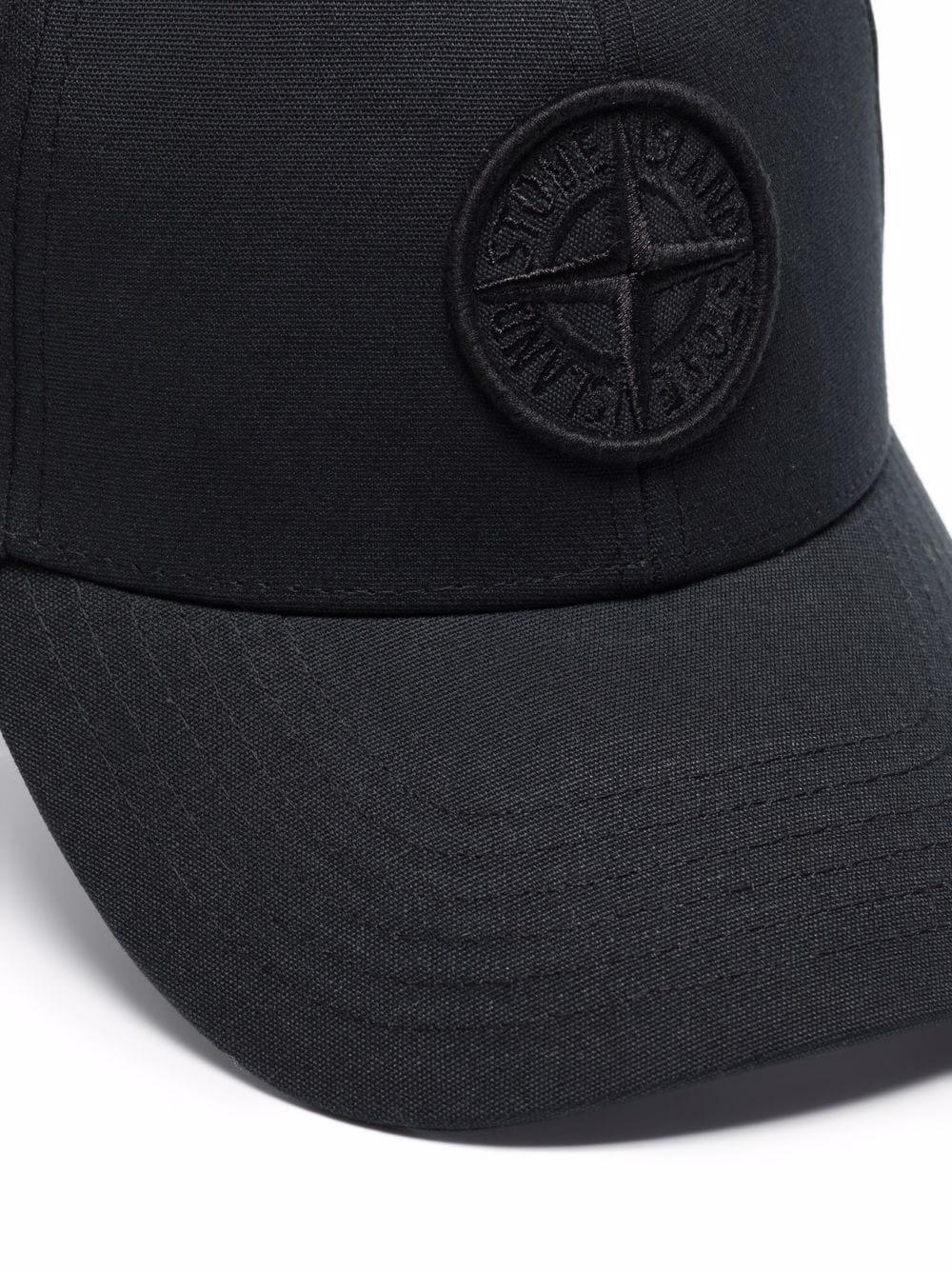Stone Island Compass Badge Cotton Cap in Black for Men | Lyst