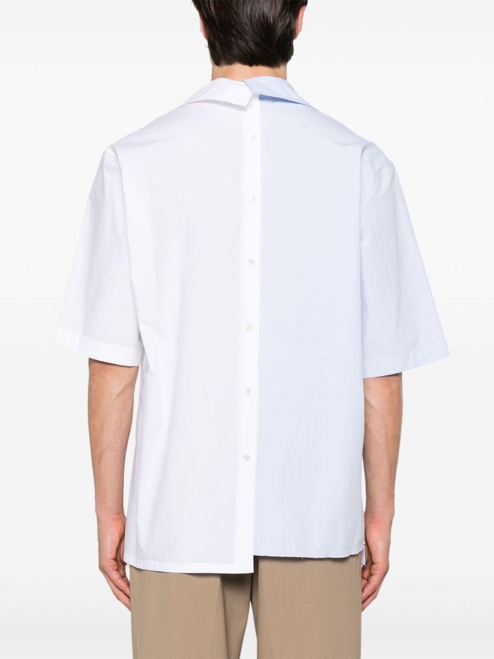 Lanvin メンズ ホワイト バイカラー シャツ シャツ