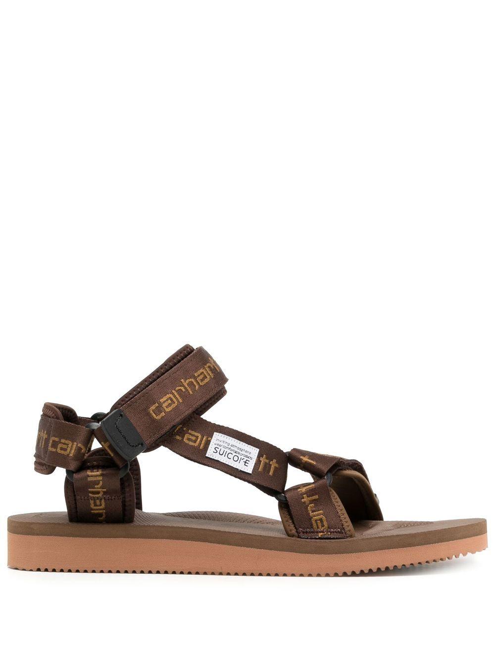Suicoke X Carhartt Multi-strap Logo Sandals in Brown | Lyst